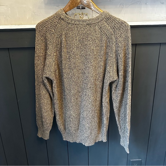 Geoffrey Beene Crewneck Sweater Tan Grey Size Laarge - Picture 2 of 11